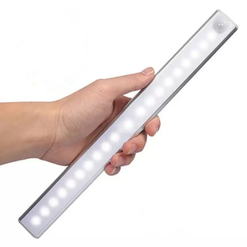 "LED Motion Sensor Cabinet Light – USB Rechargeable Magnetic Strip Lamp for Closets & Drawers"