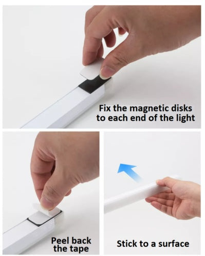 "LED Motion Sensor Cabinet Light – USB Rechargeable Magnetic Strip Lamp for Closets & Drawers"