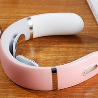 "Pulse Neck Massager with Heat – Rechargeable Hot Compress Therapy for Pain Relief"