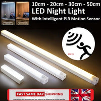 "LED Motion Sensor Cabinet Light – USB Rechargeable Magnetic Strip Lamp for Closets & Drawers"