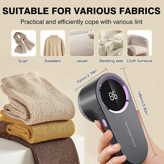 "Rechargeable Electric Lint Remover – Fabric Shaver for Clothes, Sweaters & Upholstery"