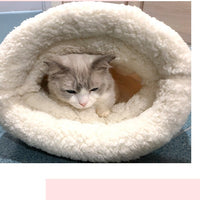 Lambswool Thickened Pocketable New Winter Linen Sleeping Bag Cat Nest