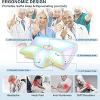 "2-in-1 Memory Foam Cervical Pillow – Ergonomic Orthopedic Contour for Neck Pain Relief"