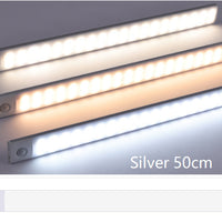 Smart Infrared Sensor Lamp Wireless Magnetic Long Cabinet Light With Rechargeable Hallway Wardrobe