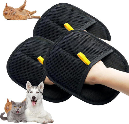 "Pet Hair Removal Gloves – Electrostatic Two-Way Brush for Cats & Dogs, Reusable Grooming & DE shedding Tool"