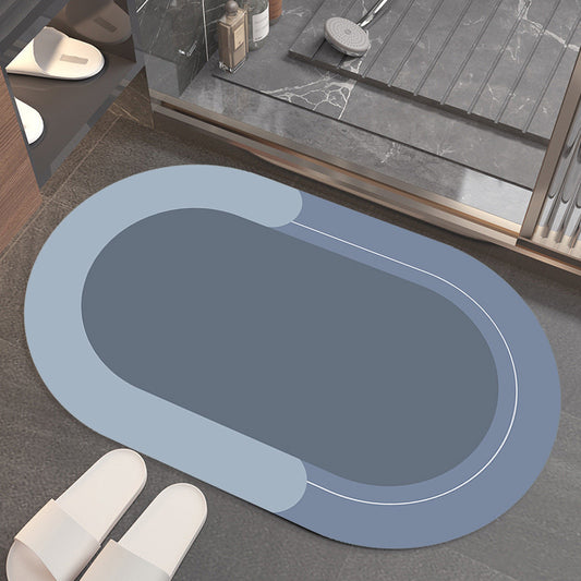 Household Solid Color Bathroom Absorbent Floor Mat